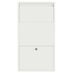 vidaXL Boîte aux lettres blanche 44x22x82 cm en acier