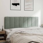 vidaXL Coussin de tête de lit Hanko gris clair 152 cm velours