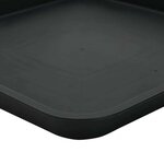 vidaXL Plateau carré à fleurs 24 pc Noir 18 x 18 x 2 cm Plastique