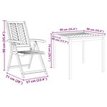 vidaXL Ensemble de salle à manger pour jardin 5 Pièces Marron