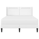 vidaXL Cadre de lit avec matelas Blanc 140 x 190 cm Simili cuir
