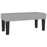 vidaXL Sommier à lattes de lit et matelas gris clair 120x190 cm tissu