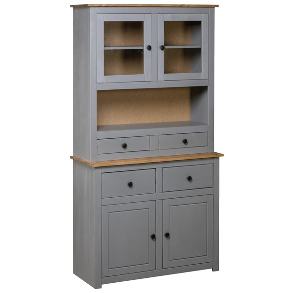 vidaXL Buffet haut Gris 93x40 5x180 cm Pin Gamme Panama