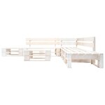 vidaXL Salon de jardin palette 6 Pièces Bois Blanc