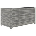 vidaXL Salon de jardin 5 Pièces avec coussins résine tressée gris