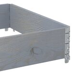 vidaXL Jardinière gris 120x80 cm bois massif de pin