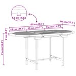 Set de salle à manger jardin vidaXL 7 pièces en bois massif teck