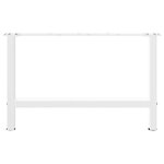 vidaXL Pieds de table basse Blanc 2 pièces 70 x (42-43) cm Acier