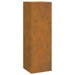 vidaXL Supports pour plantes 3 Pièces Rouillé 24 x 24 x 75 cm