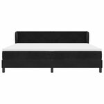 Lit à sommier avec matelas vidaXL Noir 200x200 cm en velours