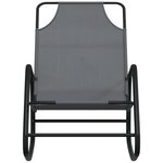 vidaXL Chaises longues à bascule 2 Pièces Gris Acier et textilène