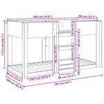 vidaXL Lit Superposé pour Enfants Bois ancien 90 x 190 cm