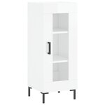 vidaXL Buffet haut Blanc brillant 34 5x34x180 cm Bois d'ingénierie