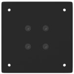 vidaXL Pieds de table de bar 4 pièces Noir 100-102 cm Acier