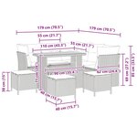 vidaXL Ensemble de canapé de jardin 9 Pièces beige et gris clair