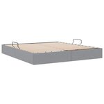 vidaXL Lit de Rangement avec stockage Gris clair 180 x 200 cm Tissu