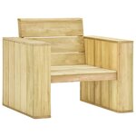 vidaXL Chaises de jardin lot de 2 avec coussins taupe Pin imprégné