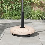 vidaXL Base de parasol à roulettes pour poteaux de 37/42/52/58mm en béton jaune.