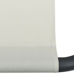 vidaXL Lit de repos d'extérieur avec auvent et oreillers Blanc crème