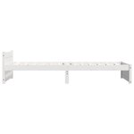 vidaXL Cadre de lit sans matelas blanc bois massif 90x190 cm