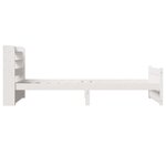 vidaXL Cadre de lit avec tête de lit sans matelas blanc 90x190 cm
