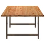 vidaXL Table à manger marron clair bois de chêne massif rectangulaire