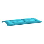 vidaXL Coussins de banc de jardin lot de 2 turquoise 100x50x7 cm tissu