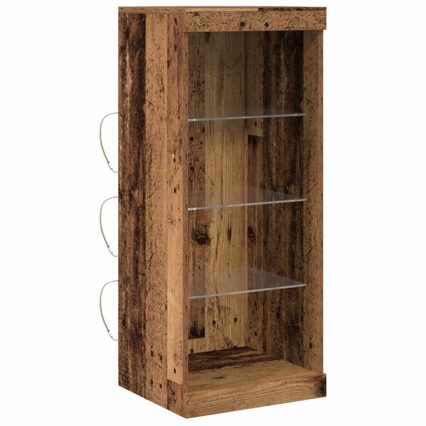 vidaXL Buffet LED Bois ancien 41 x 37 x 100 cm Bois d'ingénierie