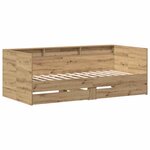vidaXL Lit d'appoint Chêne artisanal 90 x 190 cm Bois d'ingénierie