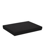 Boîte plate luxe noir mat couvercle cloche A4