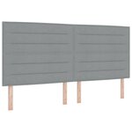 vidaXL Lit box spring avec matelas et lumière LED Gris clair 200x200 cm Tissu