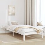 vidaXL Cadre de lit Blanc 90 x 190 cm Pin massif