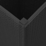 vidaXL Jardinières 4 Pièces noir 32 5x32 5x57 cm polypropylène