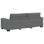vidaXL Canapé à 3 places gris foncé 220x77x82 cm tissu