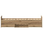 vidaXL Cadre de lit sans matelas chêne artisanal 90x200 cm