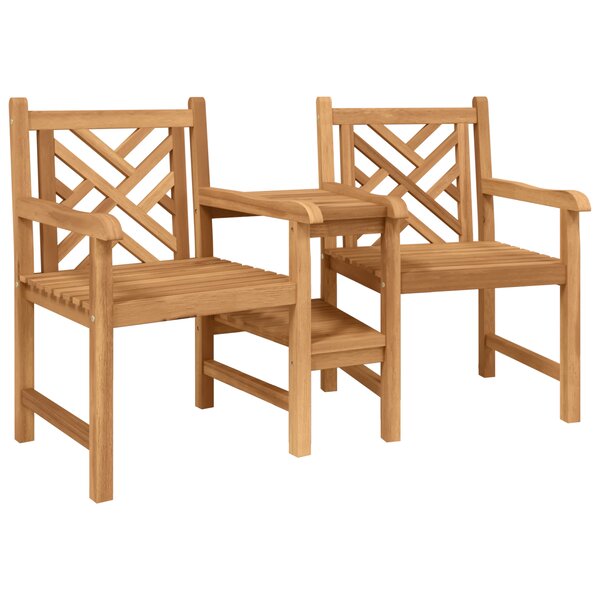 vidaXL Chaises de Jardin Marron 152 x 63 x 89 cm Bois de teck solide