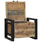 Coffres de rangement vidaXL 40x30x30cm en bois de manguier massif et métal