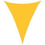 vidaXL Voile d'ombrage 160 g/m² triangulaire jaune 5x6x6 m PEHD