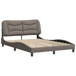 vidaXL Cadre de lit sans matelas Hvar taupe 120x200 cm tissu