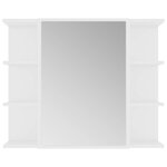vidaXL Ensemble de meubles de salle de bain 4Pièces Blanc Bois ingénierie