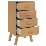 vidaXL Table de chevet OLDEN marron bois de pin solide