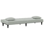 vidaXL Ensemble de canapés 2 Pièces avec coussins gris clair velours
