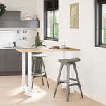 vidaXL Pieds de table de bar Blanc 2 pièces 60 x (100-101) cm Acier