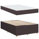vidaXL Cadre de lit avec matelas Marron foncé 120 x 190 cm tissu