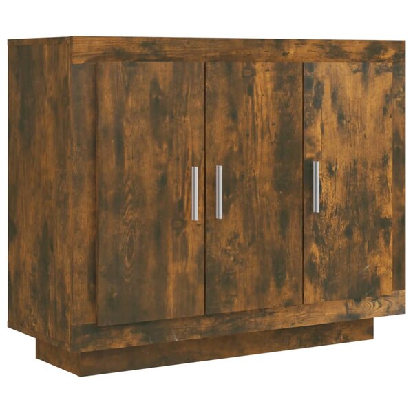 vidaXL Buffet Chêne fumé 92x35x75 cm Bois d'ingénierie