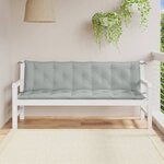 vidaXL Coussins de banc de jardin lot de 2 gris clair mélangé tissu