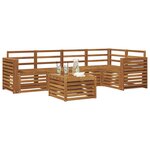 vidaXL Ensemble de canapé d'angle 6 Pièces Naturel Bois d'Acacia Massif