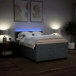 vidaXL Sommier à lattes de lit avec matelas Gris foncé 140x190cm Tissu