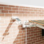 vidaXL Auvent Rétractable Vert et jaune 450 × 300 cm Tissu et Métal