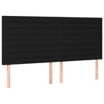vidaXL Sommier à lattes de lit avec matelas Noir 160x200 cm Tissu